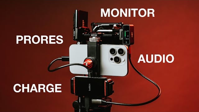 Example of an iPhone rig for mobile recording and streaming